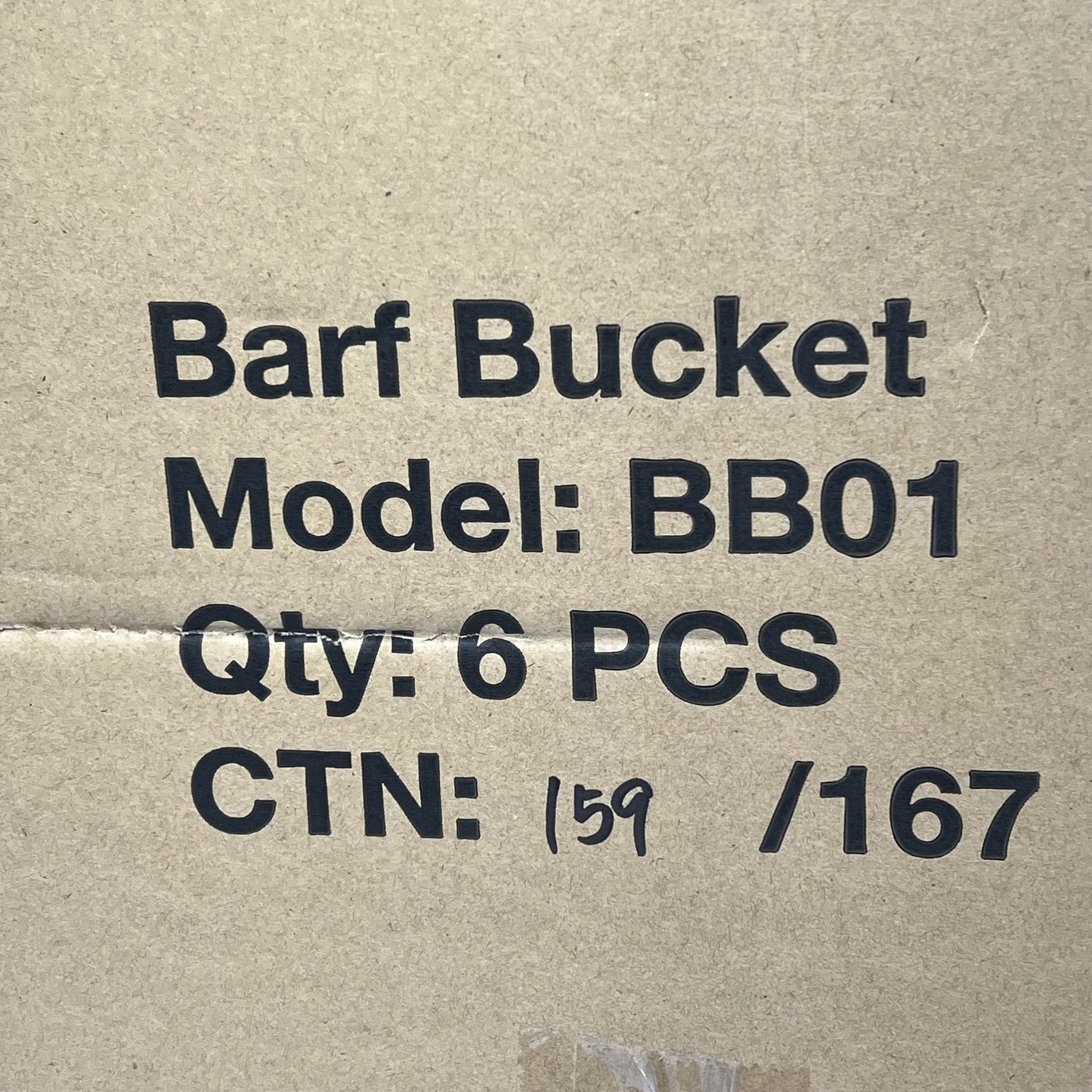 ZA@ BARF BUCKET Glow In The Dark & Collapsible  10" Dia X 8" Deep White/Black