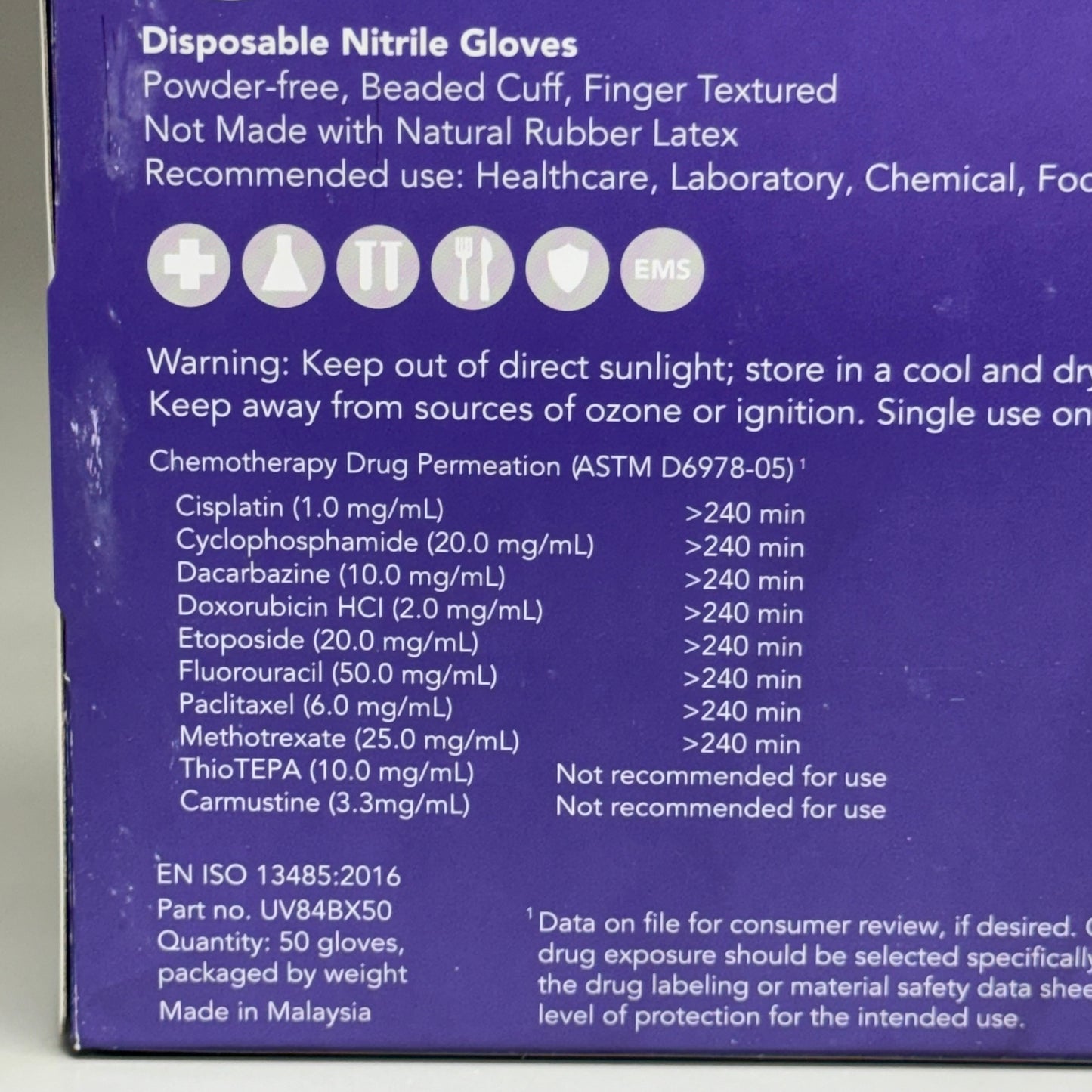 IONFLEX (100 PACK) Powder Free Nitrile Disposable Examination Gloves Size: XL