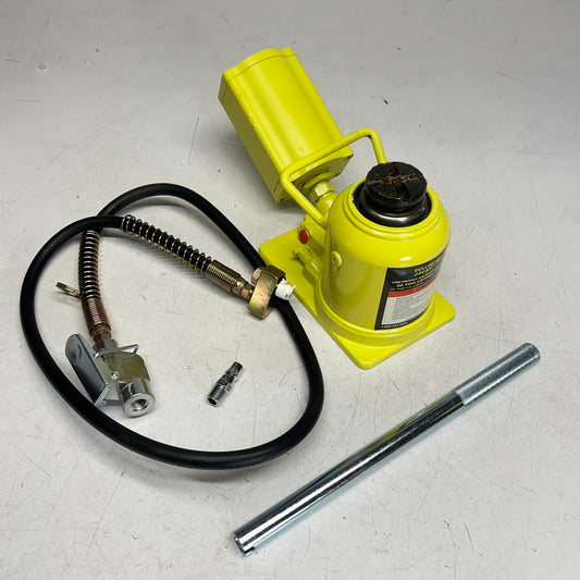 ESCO Yellow Jackit Air Hydraulic Shorty Bottle Jack 20 Ton Lifting Cap 10399