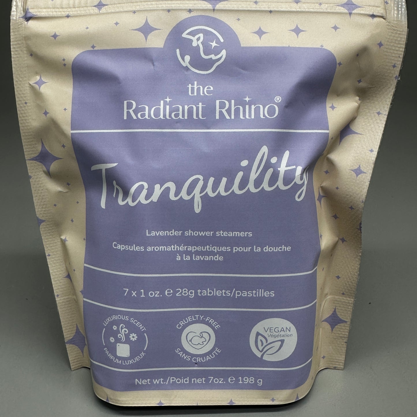 THE RADIANT RHINO Tranquility (6 PACK) Lavender Shower Steamers 7 Tablets Each