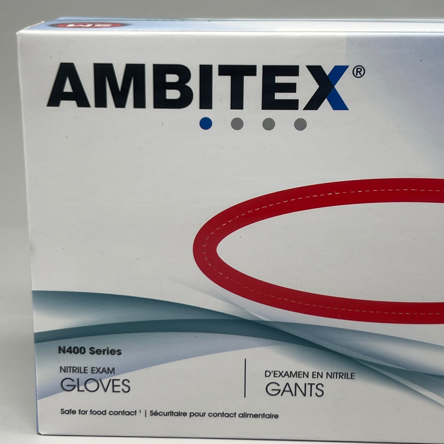 AMBITEX (100 Gloves)Nitrile Exam Gloves Size Small N400 Series Blue