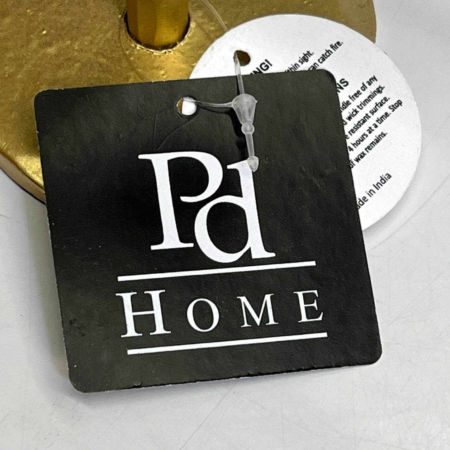 PD HOME (SET OF 3) Durable Iron Bow Candle Holders Assorted Sizes Gold 10947