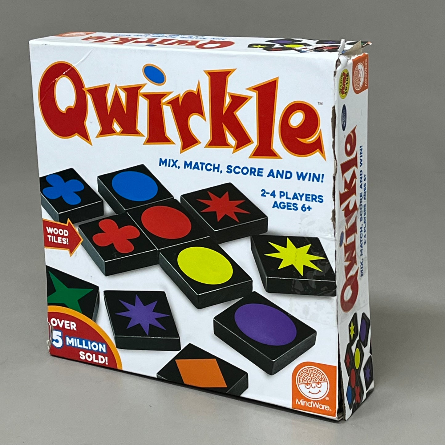 MINDWARE Education Strategy Qwirkle Board Game 108 Wood Tile New Damaged Box