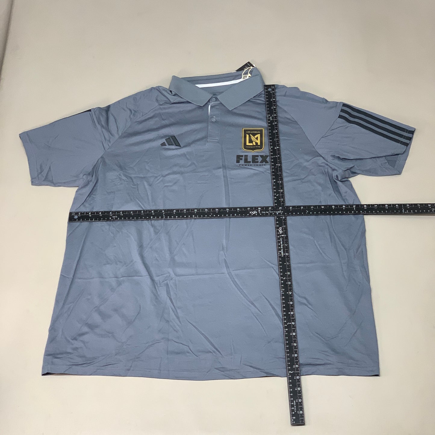 ADIDAS Los Angeles Football Club Training Polo Short Sleeve Grey 3XL 23709685