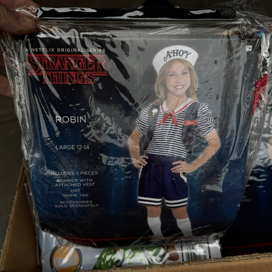 ZA@ Pallet of MIXED Halloween Costumes: Stranger Things, Billie Eilish, Zombies, 2 Overwatch (AS-IS)