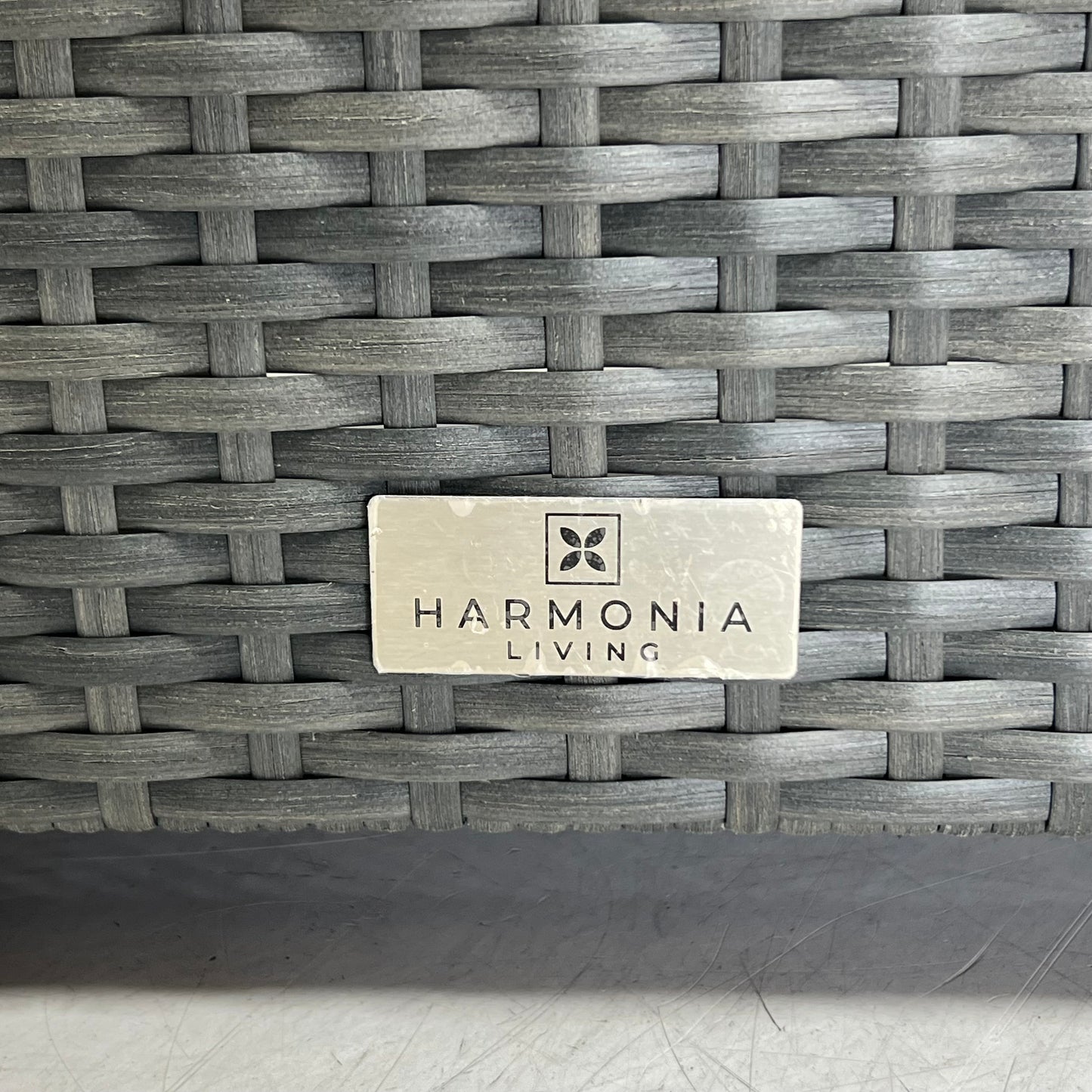 HARMONIA LIVING District End Table Sz 19"L x 19"W x 20"H Textured Slate, HL-DIS-TS-ET (New Other, Cosmetic Damaged)