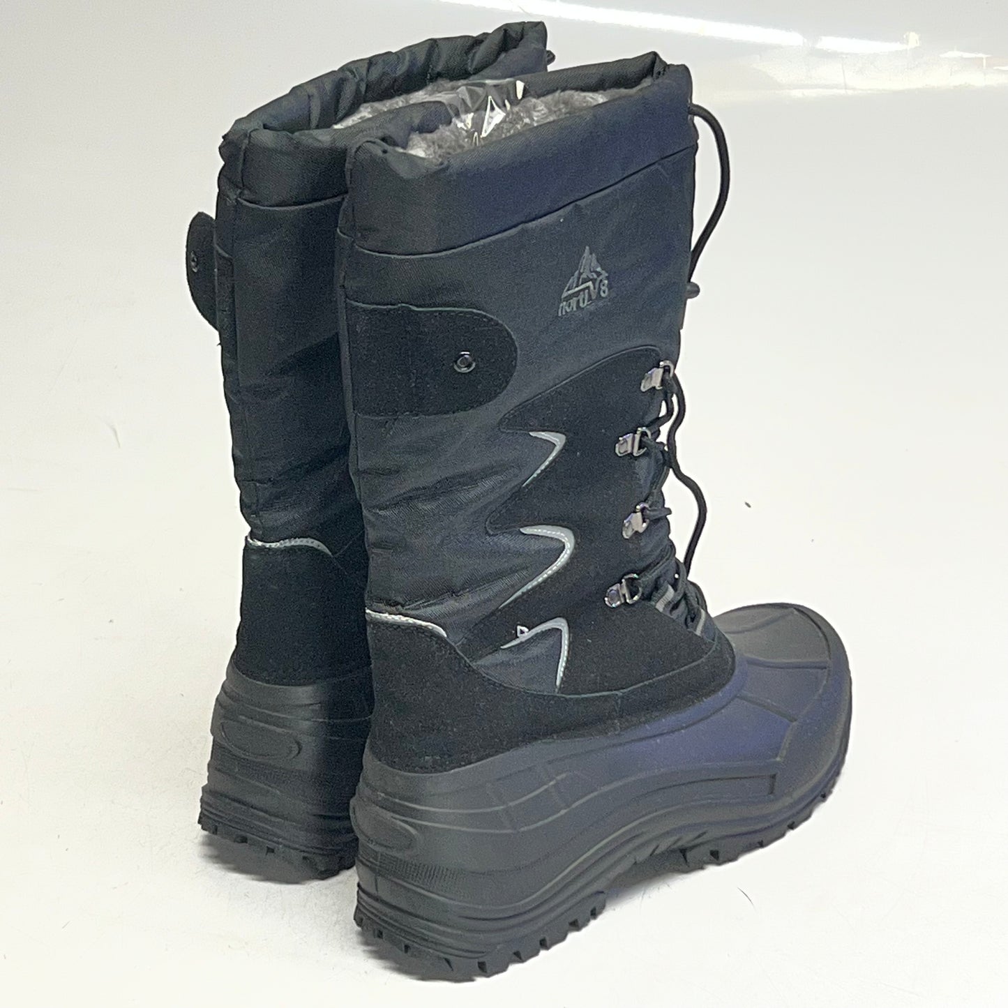NORTIV8 Men's Waterproof Insulated Hiking Snow Boots Size 10, Black