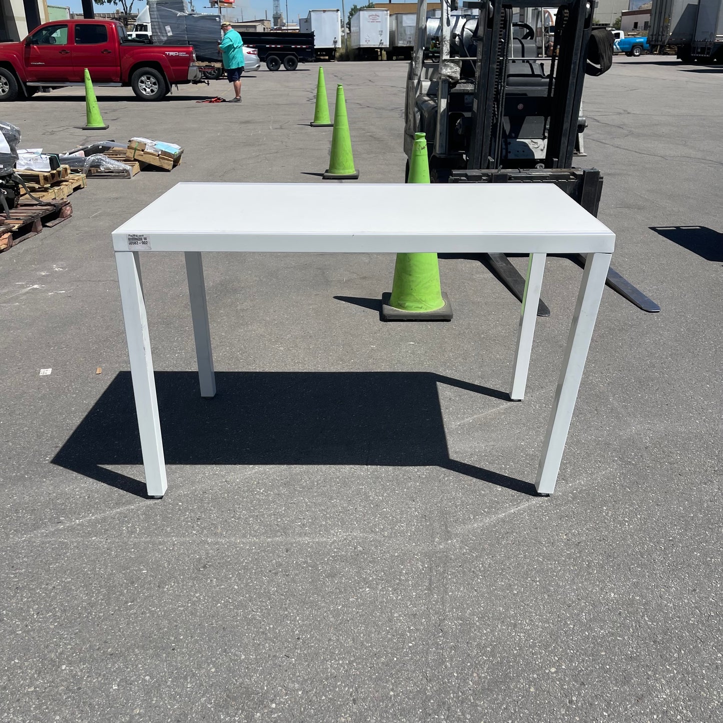 ZA@ CHANDLER Nesting Table White 54"x34"x30" WF3966 (AS-IS)