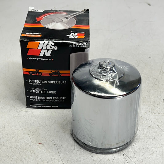 K&N High Flow Oil Filters for Harley Davidson Models  Chrome KN-170C