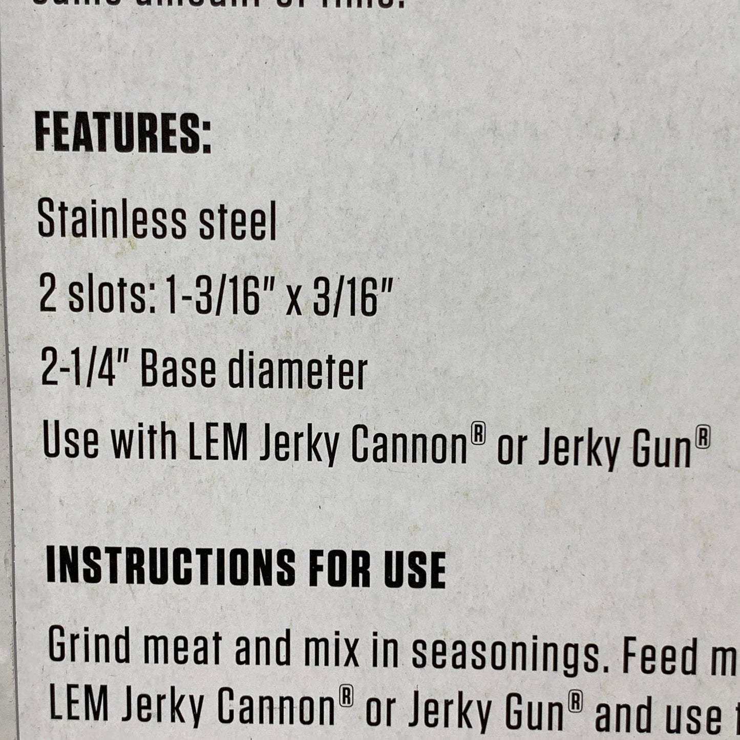 LEM (2 PACK) Jerky Cannon Double Jerky Nozzle Stainless Steel 468A