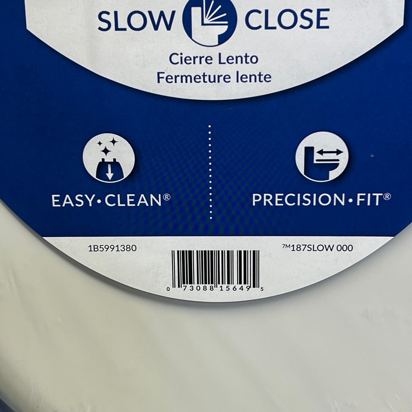 BEMIS Mayfair Affinity Elongated Plastic Toilet Seat Slow Close White 187SLOW000