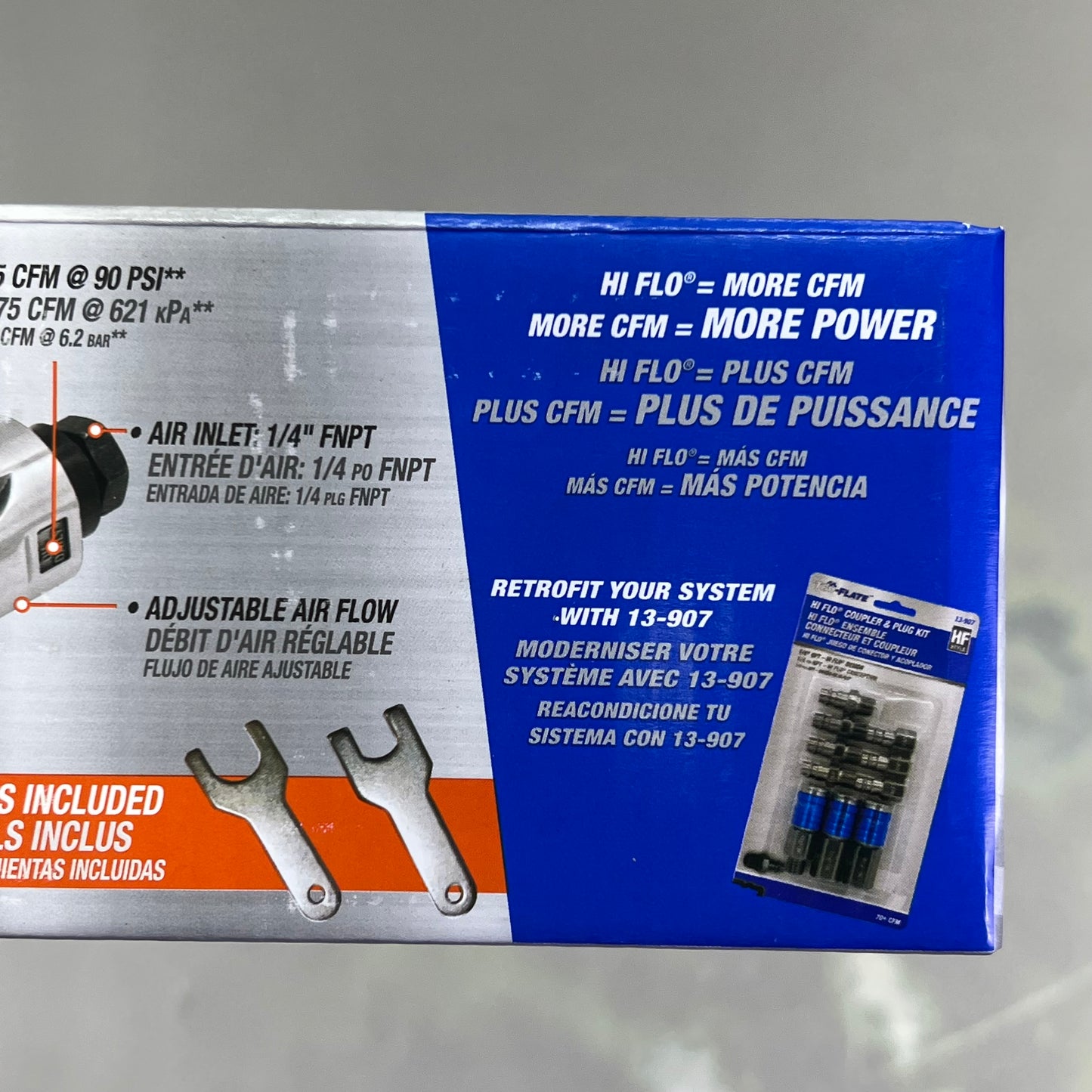 TRU-FLTE Compact Mini Die Grinder W/ HI FLO Plug Included Chrome 25-520TF