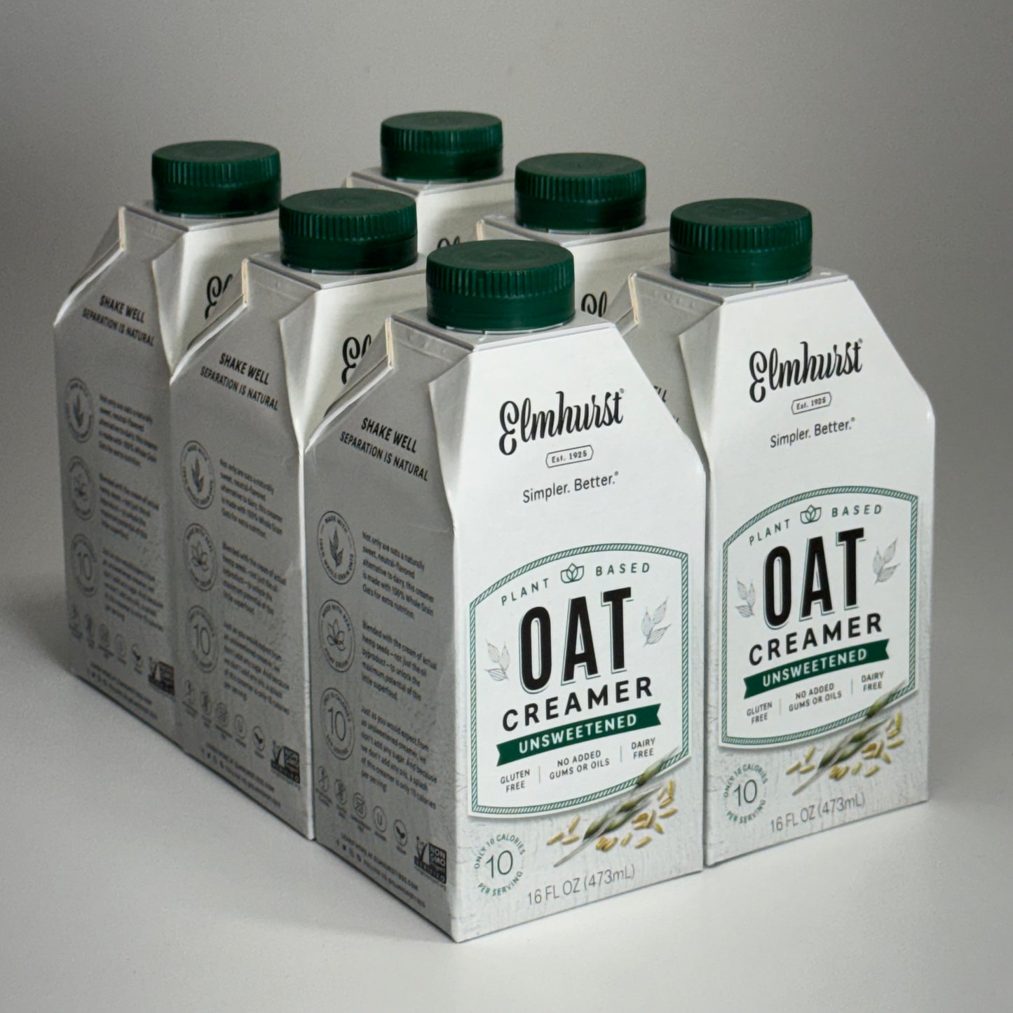 ELMHURST (6 PACK) Elmhurst Unsweetened Oat Creamer 16 fl oz. BB 11/26