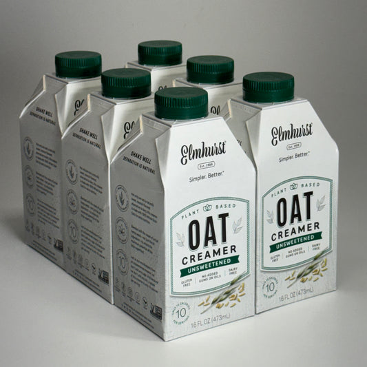 ELMHURST (6 PACK) Elmhurst Unsweetened Oat Creamer 16 fl oz. BB 11/26
