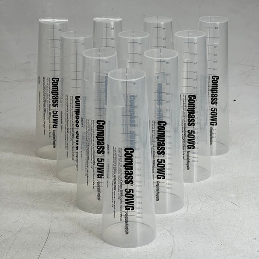 COMPASS 50WG (10 PACK) 7.05 Oz Measuring Cylinder 7.05 oz Clear 7970