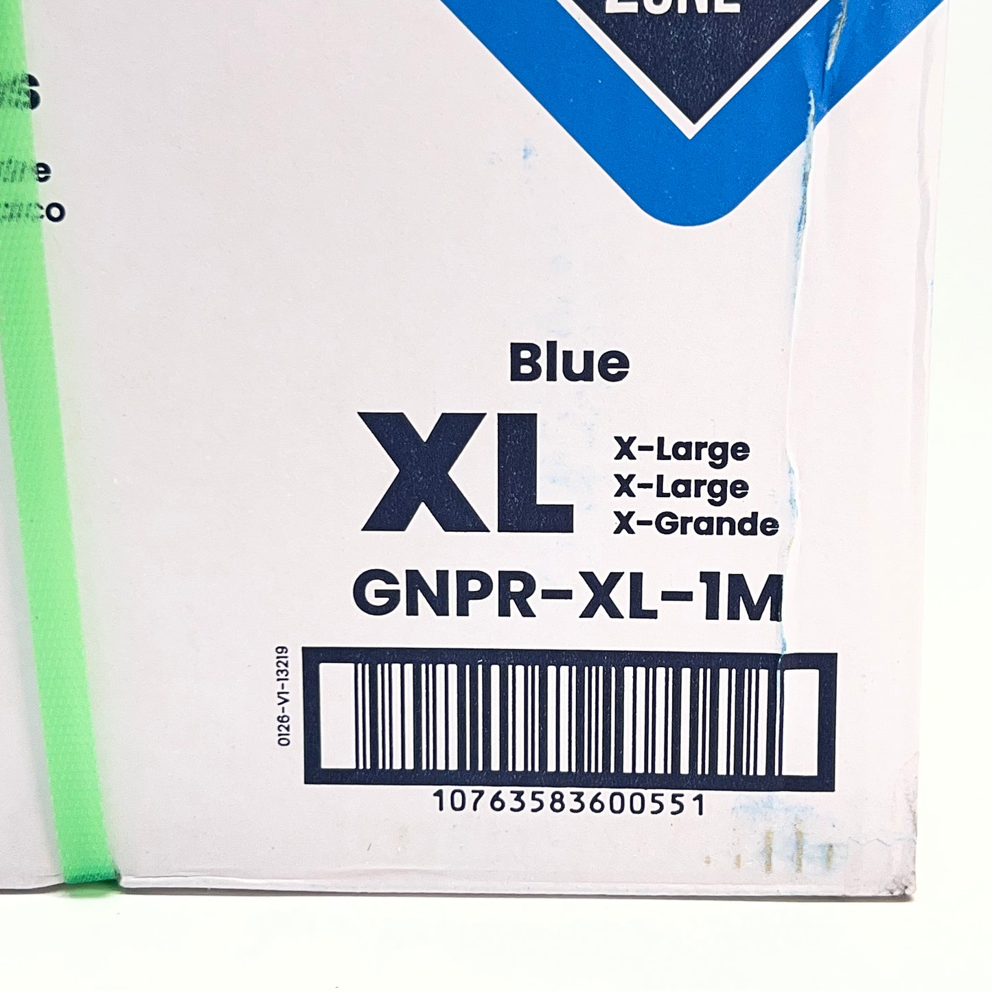 SAFETY ZONE (1000 Gloves) Powder Free Nitrile Examination Gloves Sz Extra Large - Blue