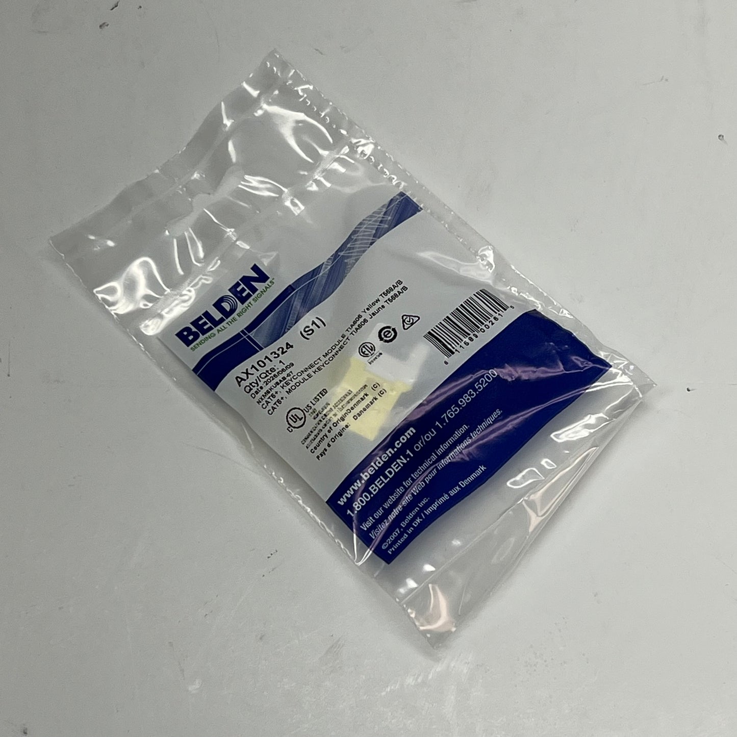 BELDEN  (15 PACK) Keyconnect Style Cat 6+ Modular Jack Yellow AX101324