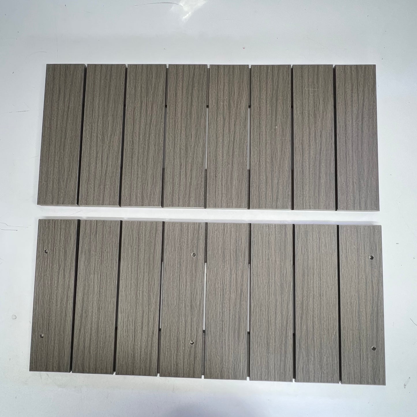 Eco-friendly PVC Synthetic Wood 2 Tier Step Hot Tub Stairs 31" Length Dark Grey