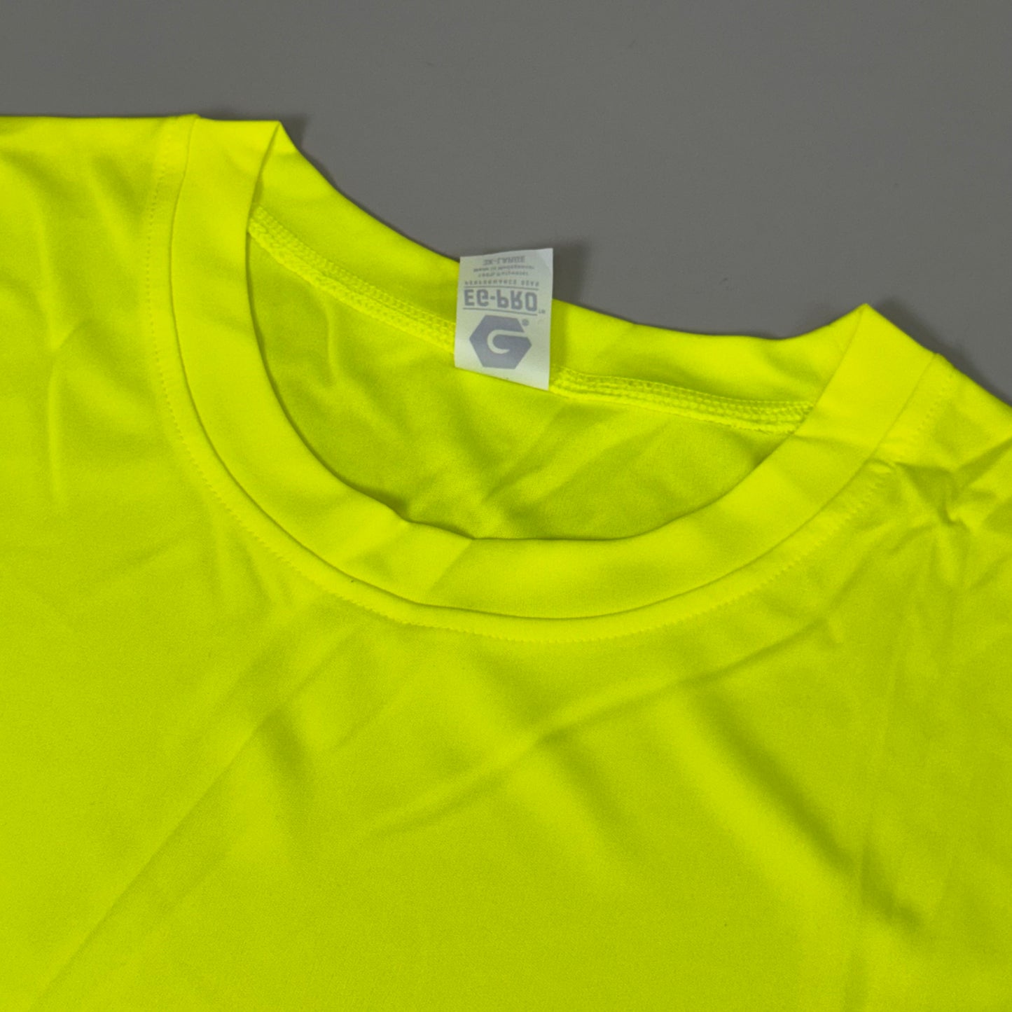 EG-PRO (4 PACK) Long Sleeve High Visibility Shirt 100% Poly SZ 3X Safety Yellow