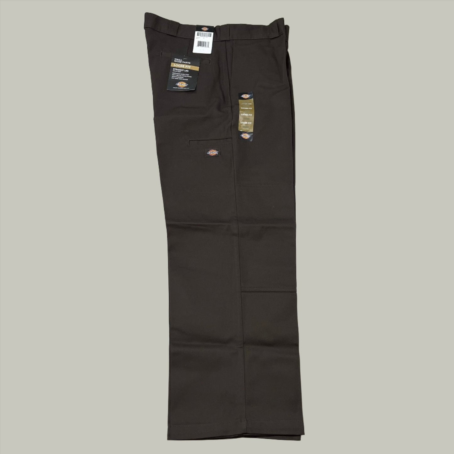 DICKIES Loose Fit Double Knee Work Pants Men's Sz 44X30 Dark Brown 85283DB