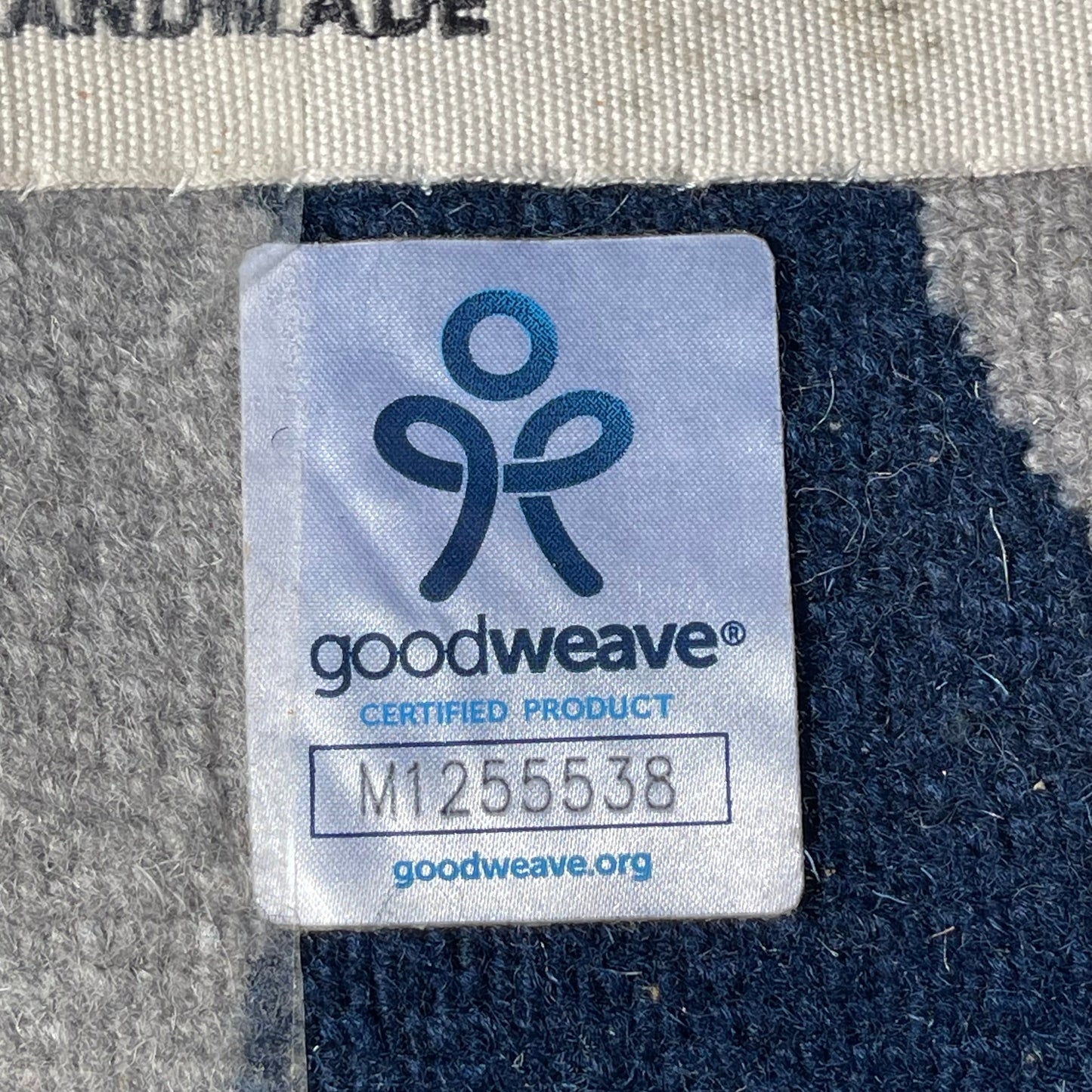 THE RUG COMPANY Bridge Modern Hand Woven Tibetan Wool Rug Roll 16’ x 12' Grey/Blue