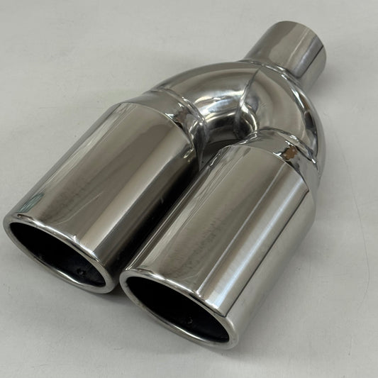 STREET STYLE  Polished Stainless Dual Exhaust Tip 12"Lx7.5"W SS026S