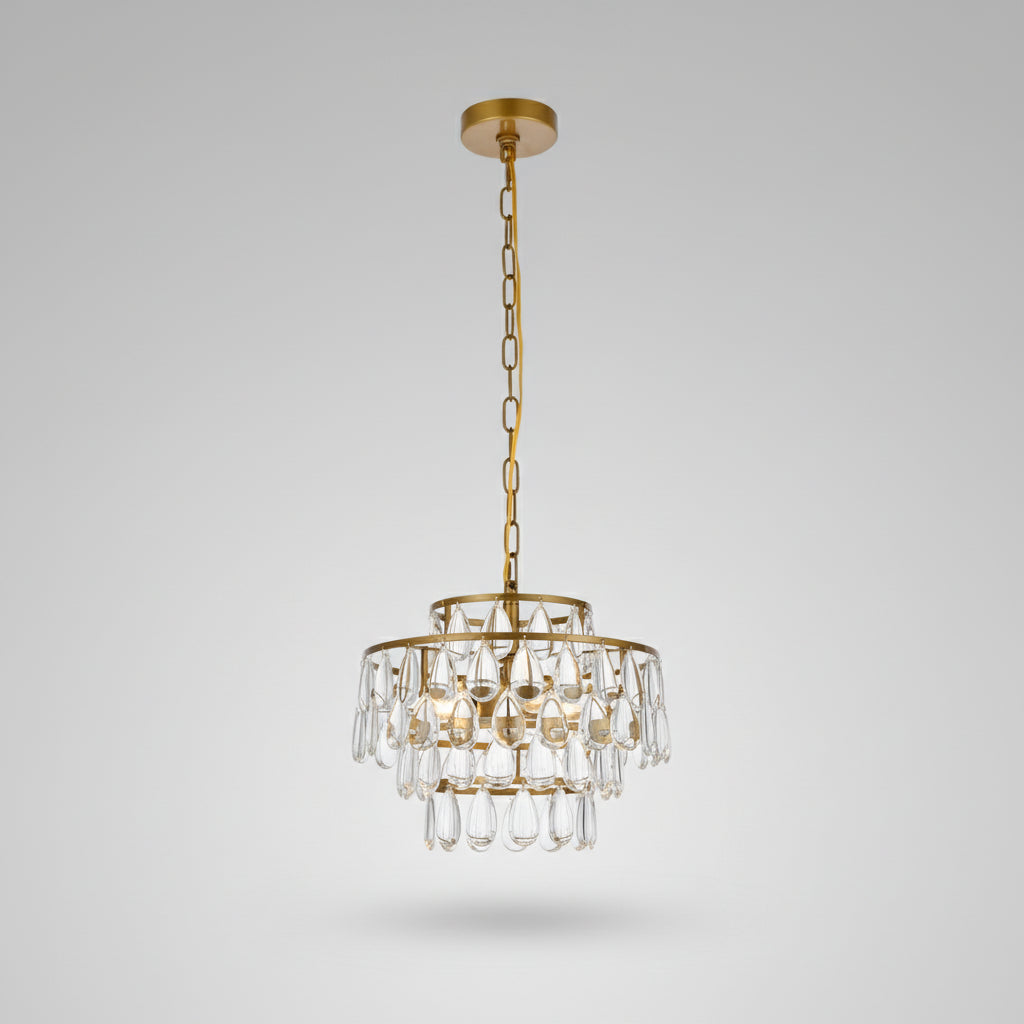 ROBERT WILSON CO. INC. Chandelier Elegant Lighting  14" x 10.5" Brass 1102D14BR