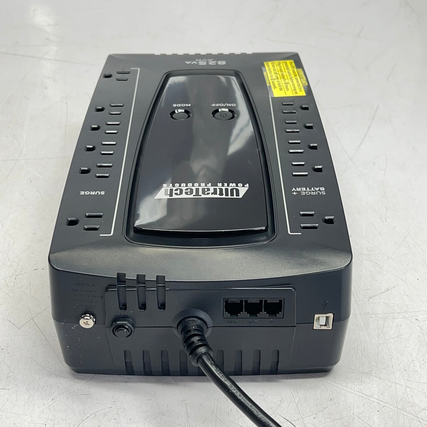 ULTRATECH Battery Backup Line-interactive Compact Ups 12 Outlet 0E-825V12VRD