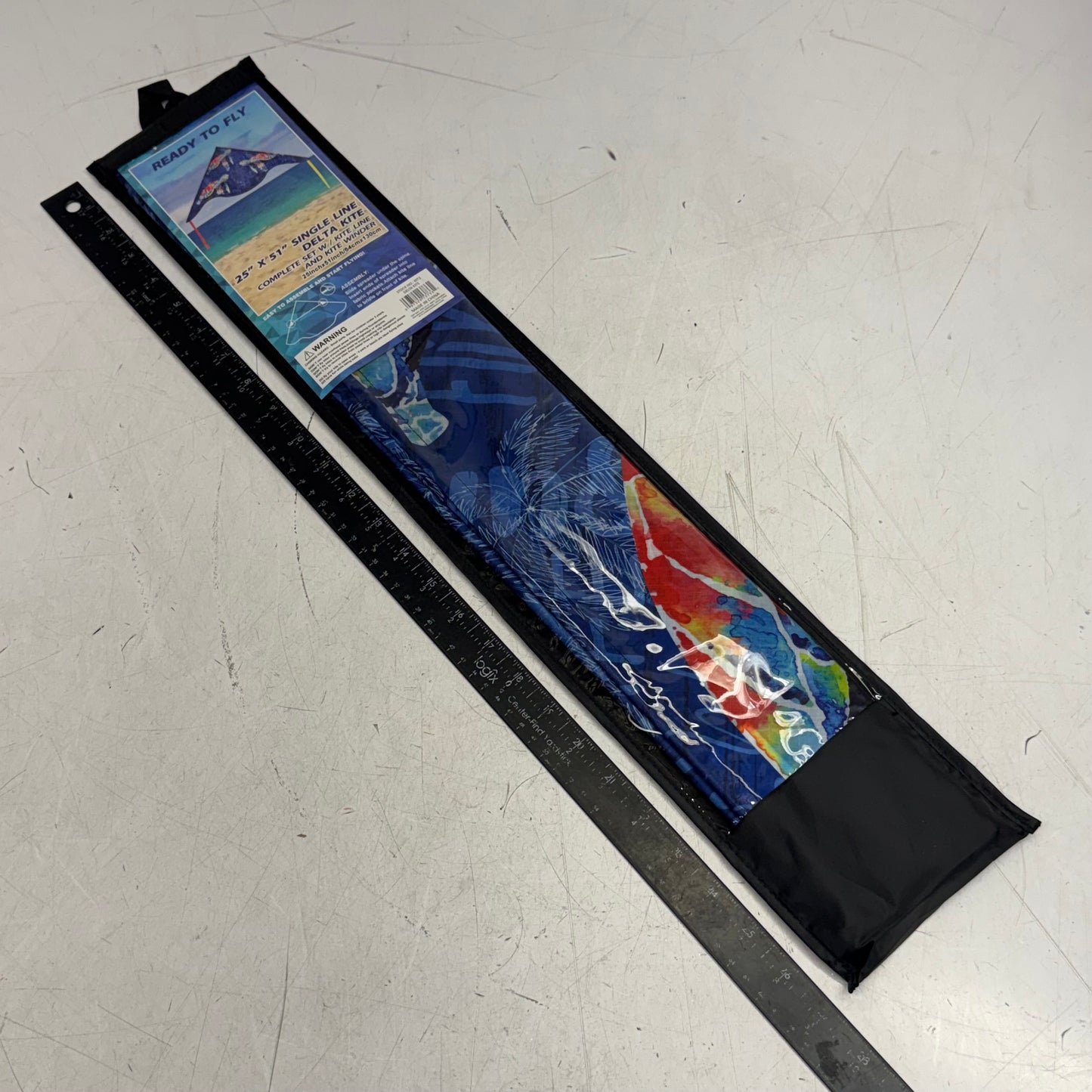 SURFGEAR Single Line Turtle-Designed Delta Kite - Complete Set with Kite Line & Winder Sz 25" x 51" KIT2 DELTA KITE