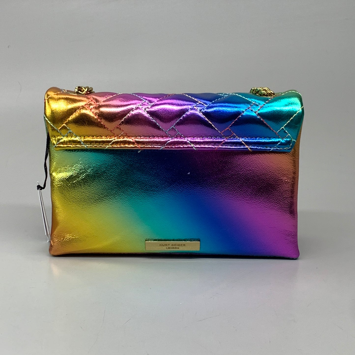 KURT GEIGER Kensington Leather Rainbow Day Bag 8" x 6" Rainbow 9796969109 New