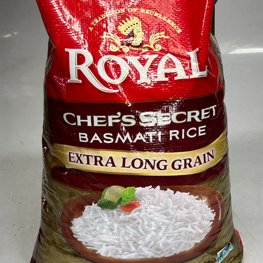 ROYAL Chef's Secret Basmati Rice Extra Long Grain 40lb BB 06/27