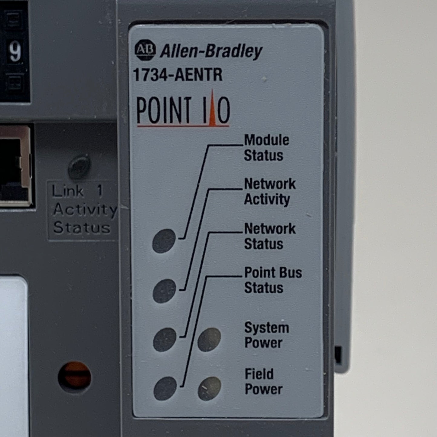 ALLEN BRADLEY Point I/O 2-Port EtherNet I/O Adapter Module 5.5" x 3" Grey 1734-AENTR