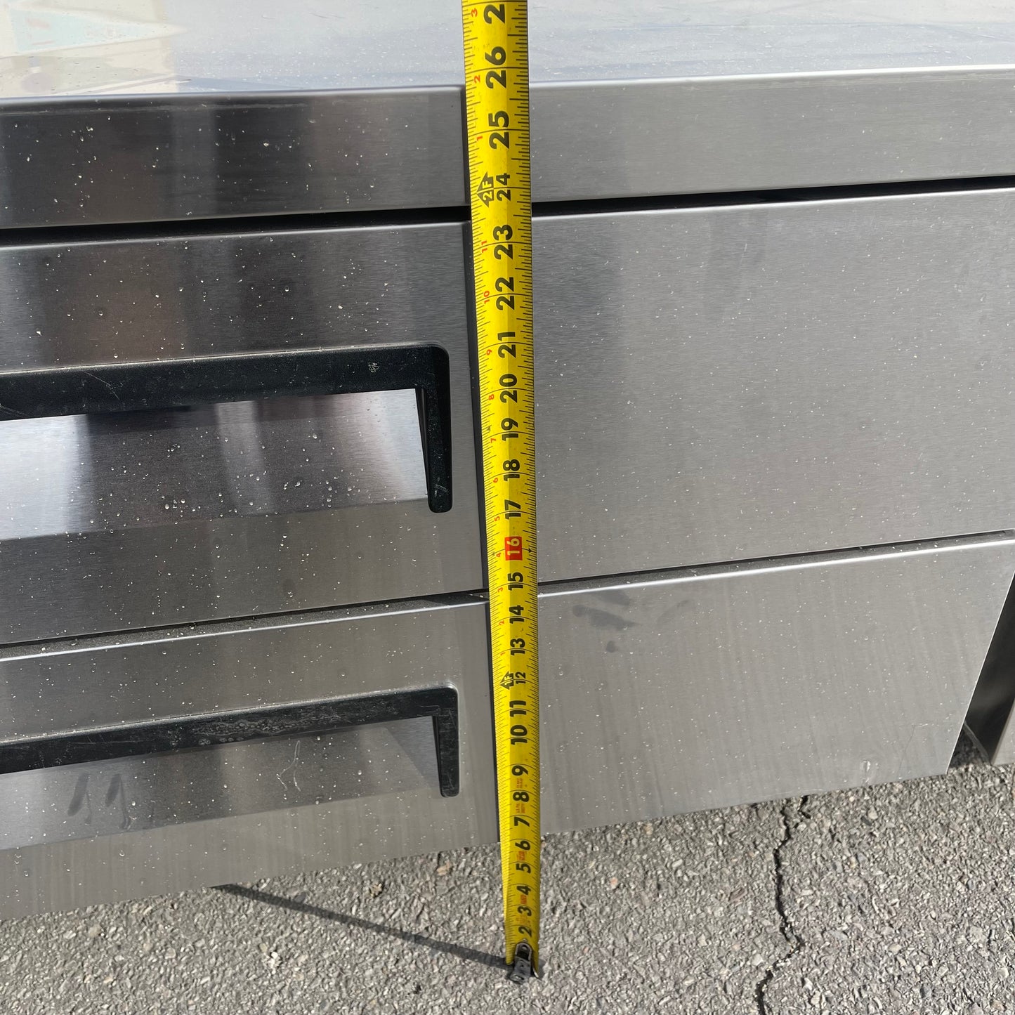 AVANTCO 4-drawer Refrigerated Chef Base 84”x32”x26 Stainless Steel 178CBE84HC