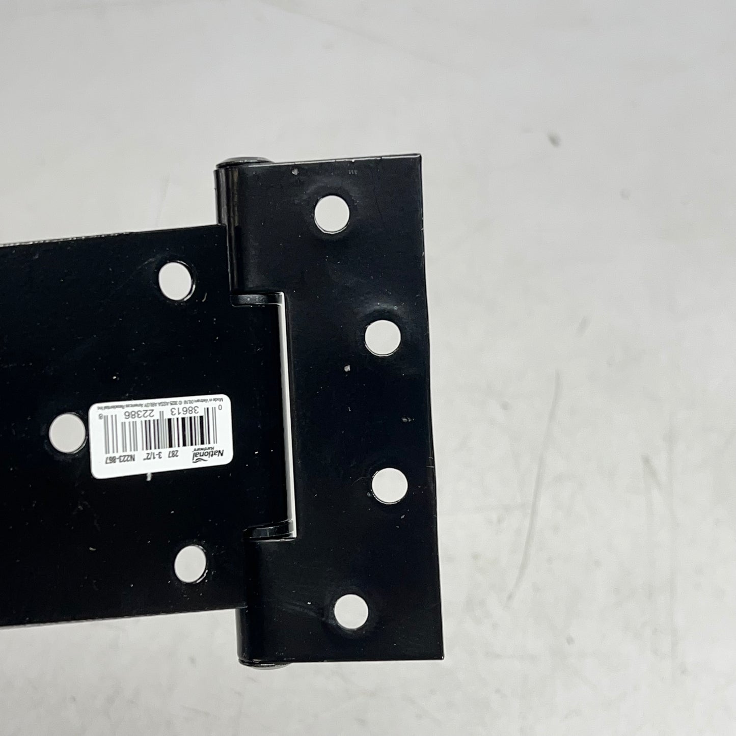ZA@ NATIONAL HARDWARE (3 PACK) Gate Hinge 4-1/4"W Frame Leaf x 1.56"H Black N223-867