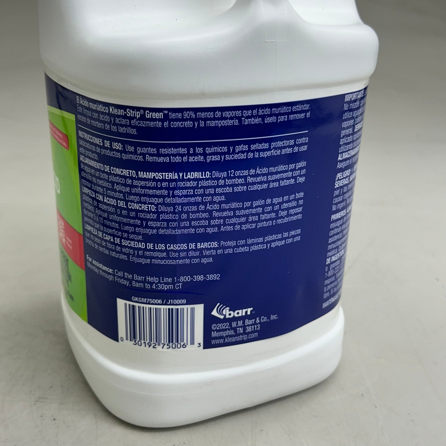 Z@ KLEAN STRIP Muriatic Acid *Etches Concrete* 1 Gallon GKGM75006