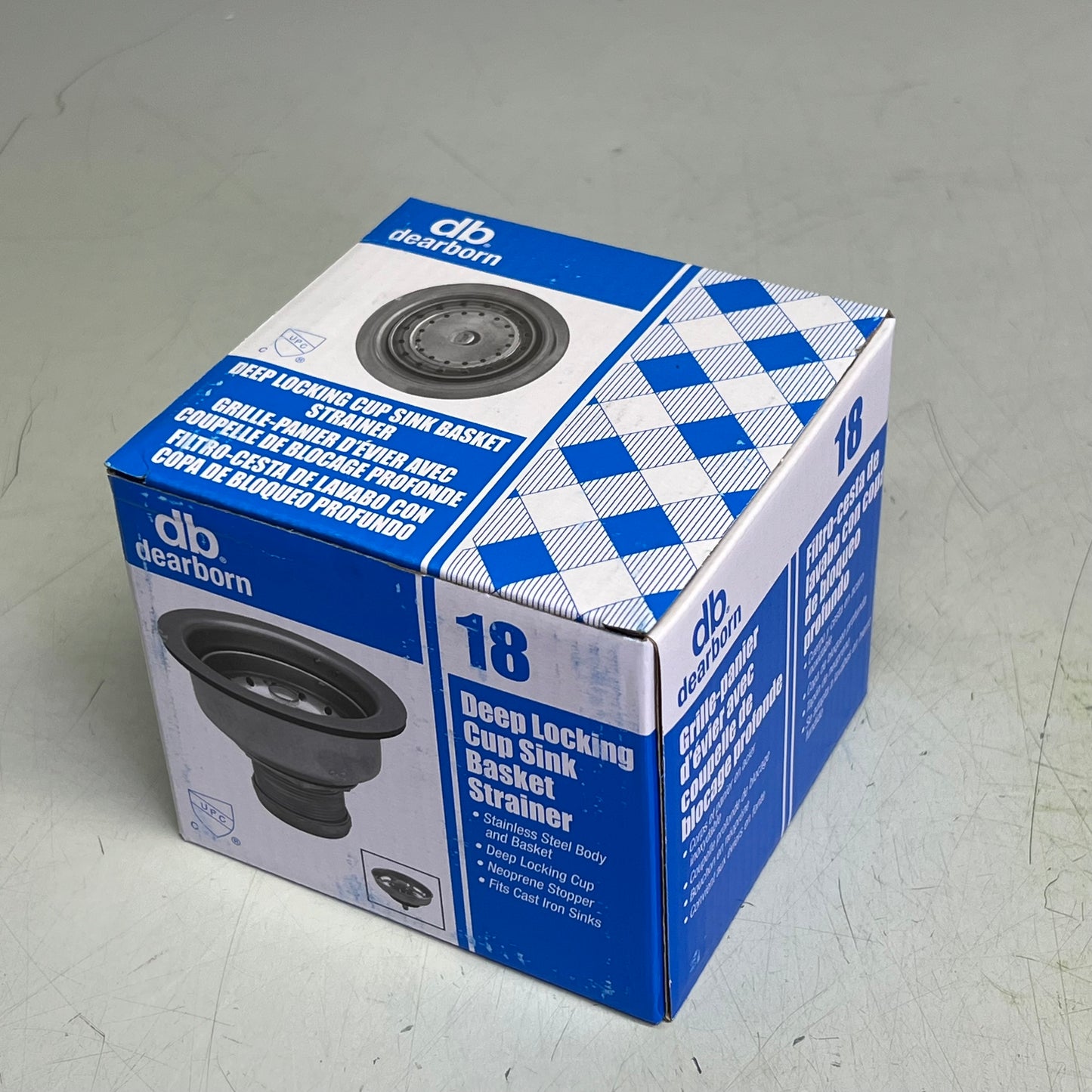 ZA@ DEARBORN (2 PACK) Deep Locking Cup Sink Basket Strainer For Deep Cast Iron Sinks NO. 18 Chrome 7011232 C