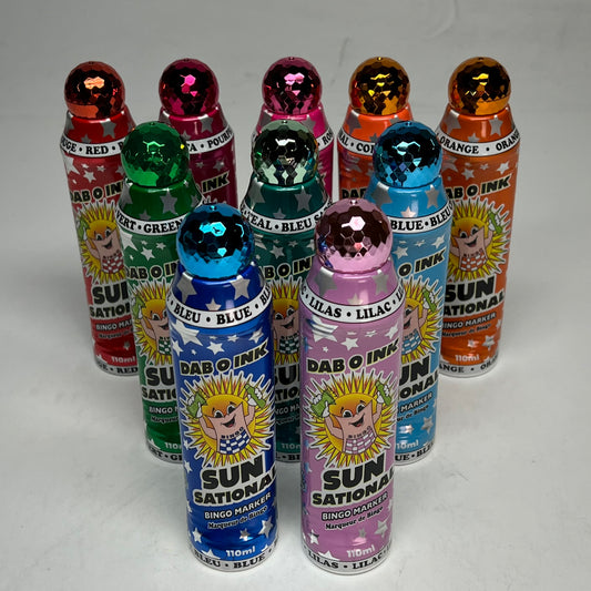 DAB O INK (10 PACK) Sun Sational Bingo Marker Bright Ink 4 oz Assorted Colors