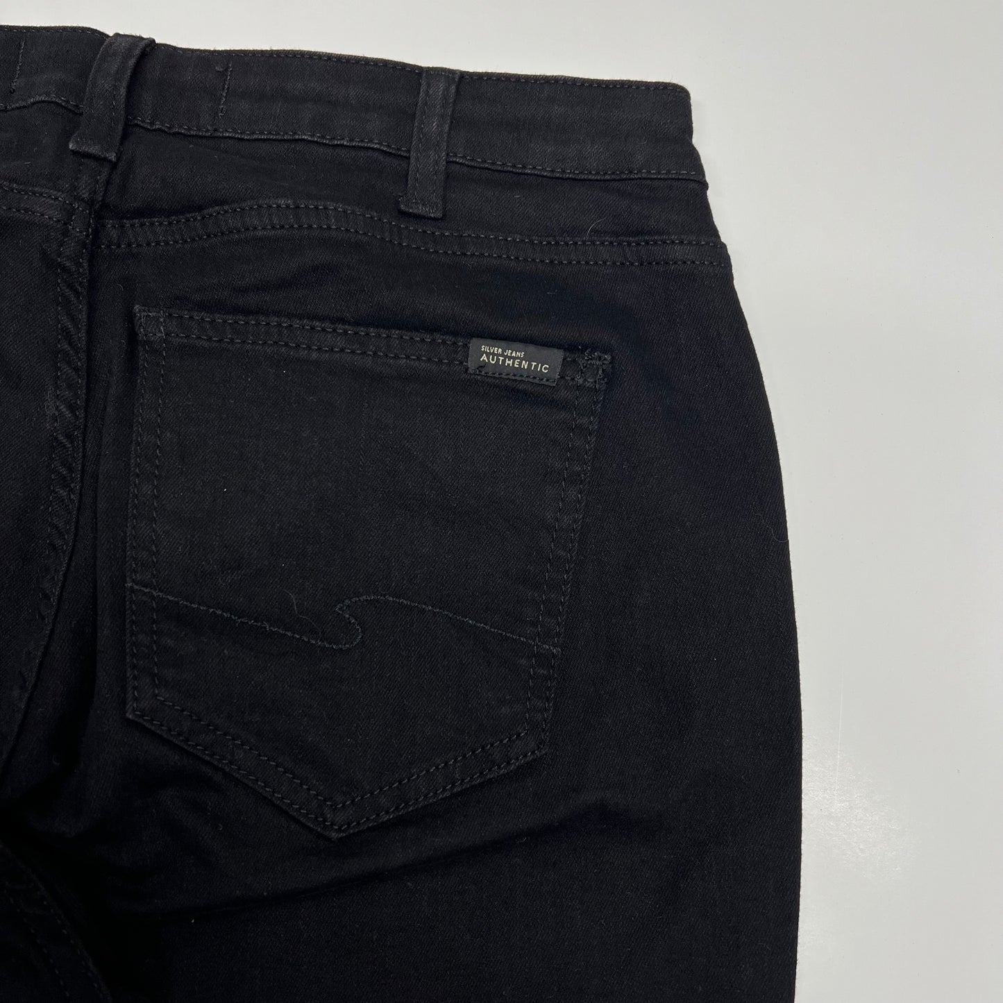SILVER JEANS CO The Curvy High Skinny Women's Sz 14/29 Black LA94108AB510