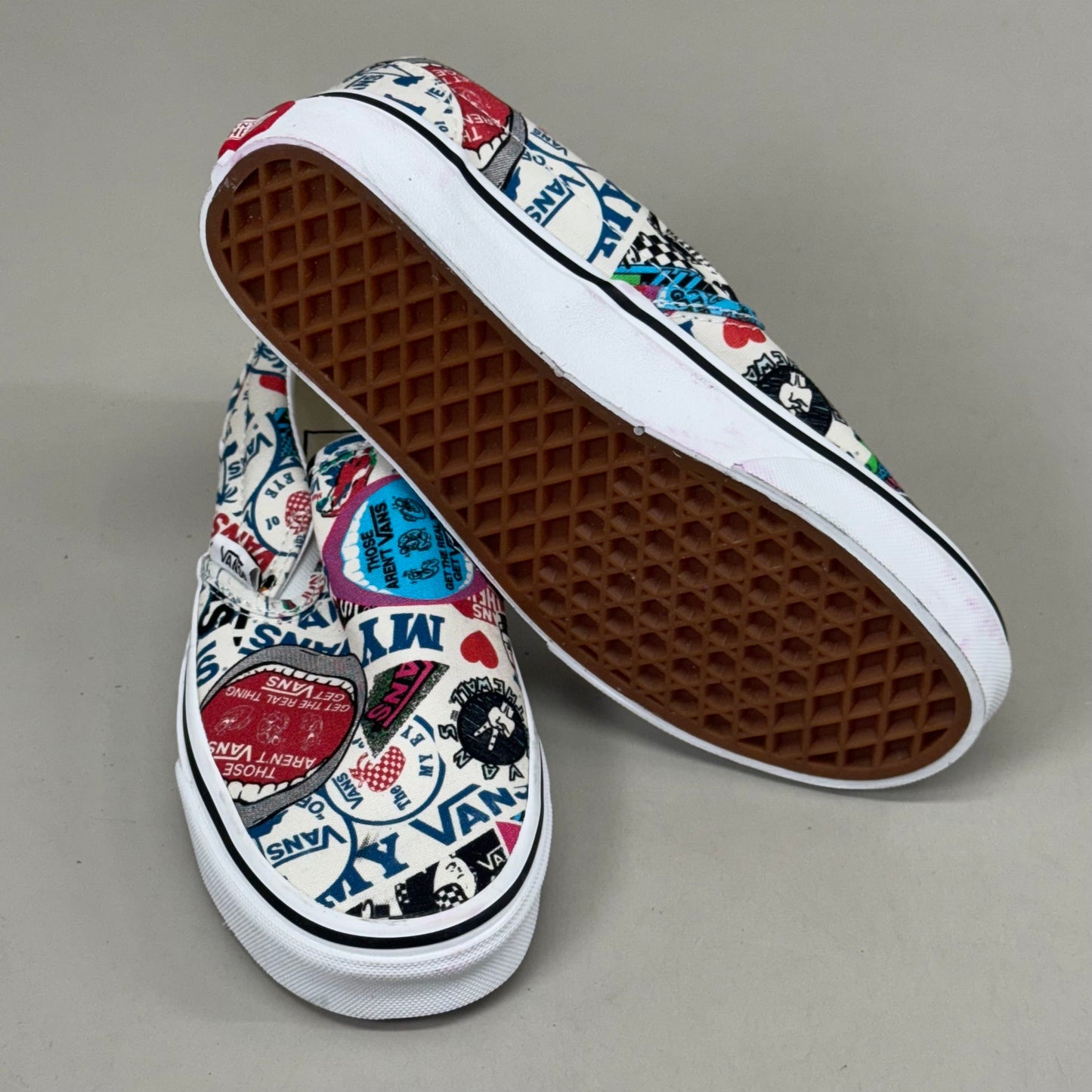 VANS "I Love My Vans" Off Walls Slip-On Women's 5.0 Men's 3.5 Multicolor Pattern