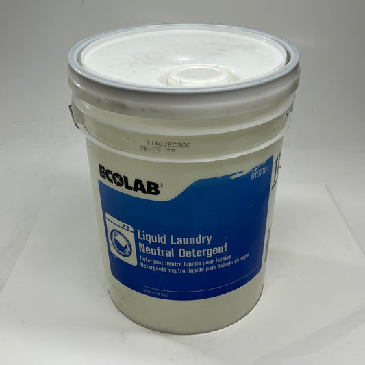 ECOLAB Liquid Laundry Neutral Detergent Low Sudsing 5 Gal Bucket 6102161