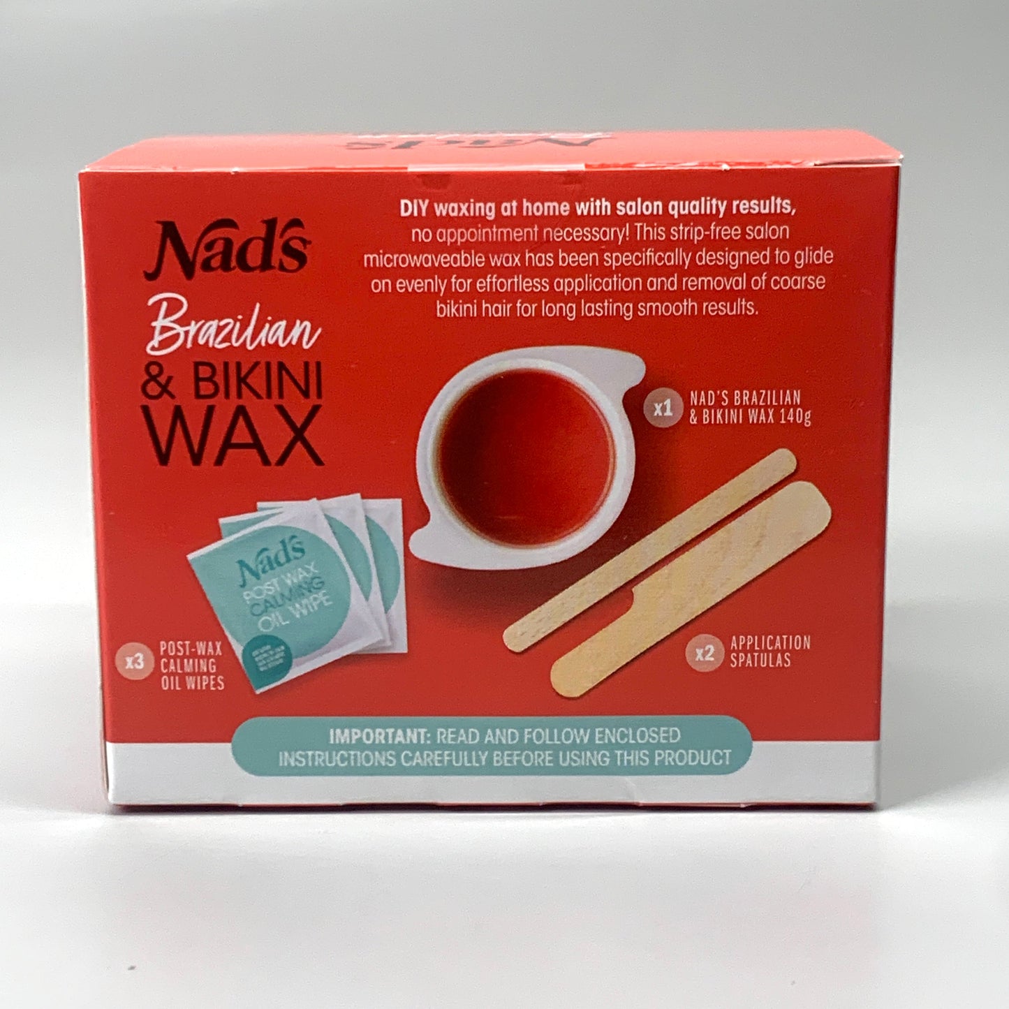 NADS Brazilian and Bikini Hair Removal Wax Soothing Beeswax 3166EN04