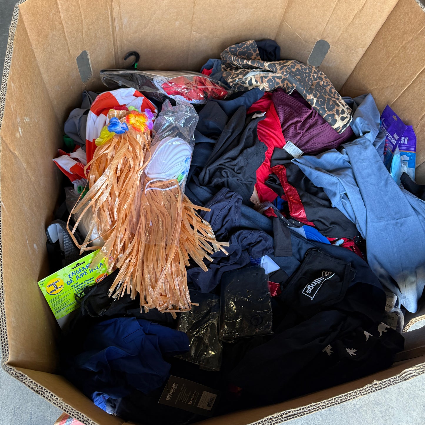 ZA@ Pallet of Men’s & Women’s Clothing! Includes Bonus Grass Skirt w/ Seashell Bra & Striped Pants! PayWut?!