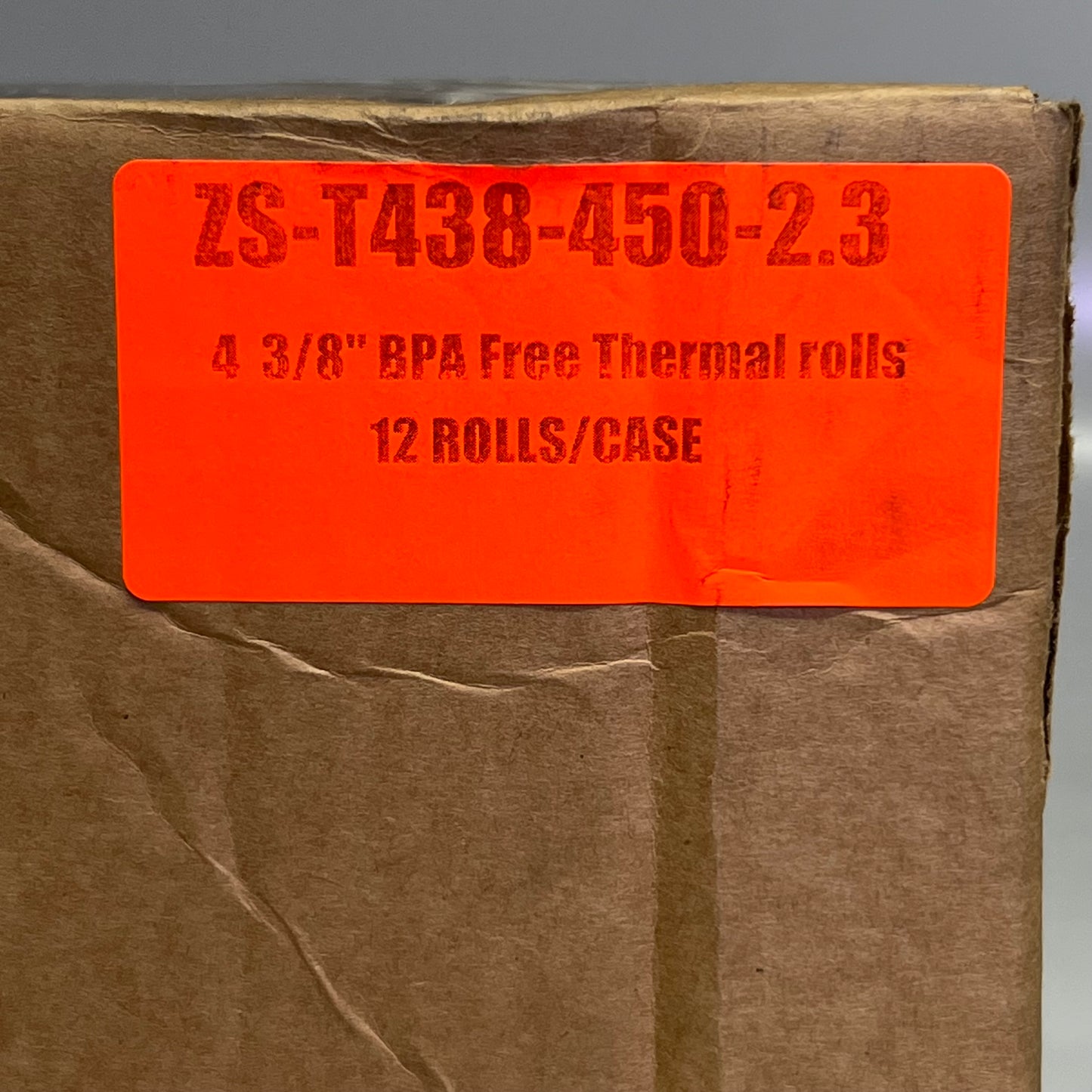 12 ROLLS! 4 3/8" x 450' BPA Free Thermal Rolls ZS-T438-450-2.3