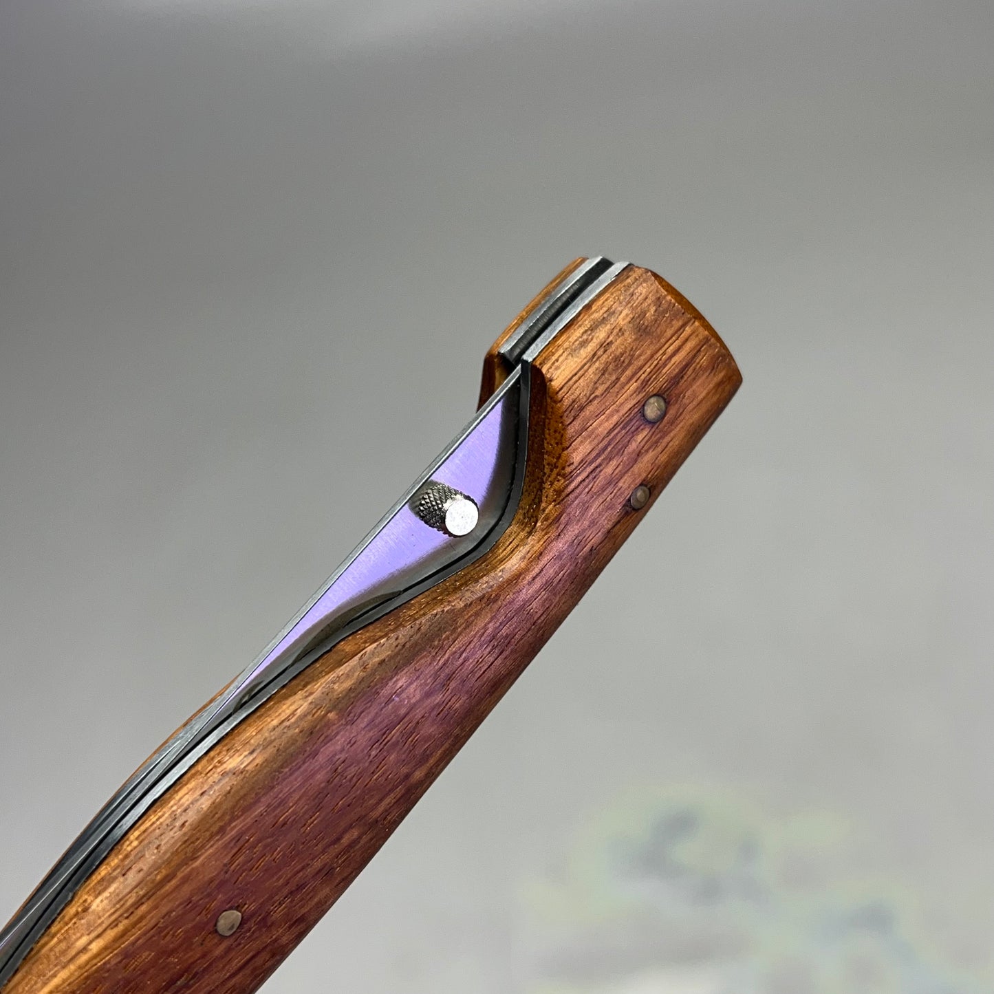 NORTH AMERICAN  Folding Fillet Knife W/ Case 14" Extended Brown Wood FMRFILET