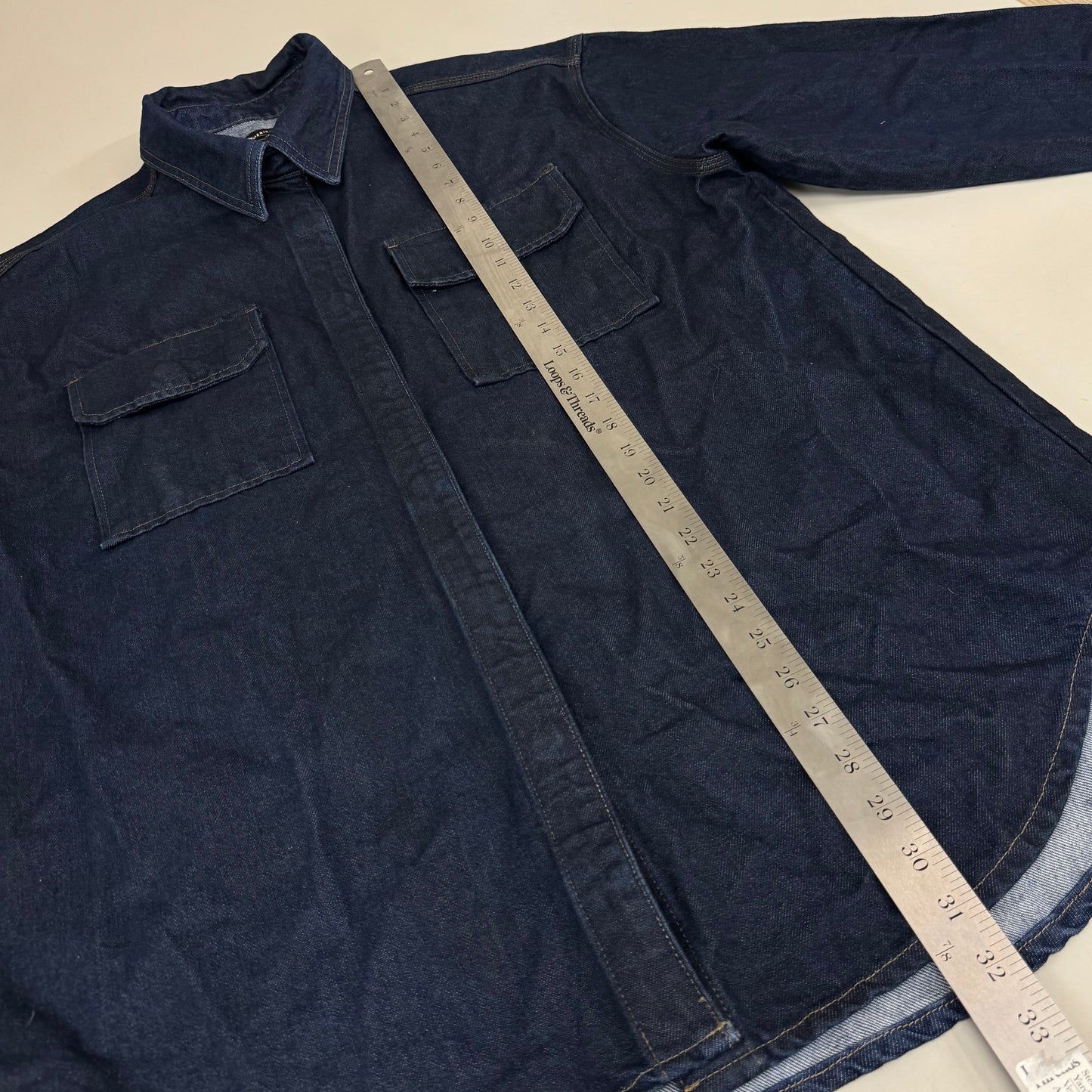 GOOD AMERICAN Oversize Jean Jacket Medium Indigo716 GFD028