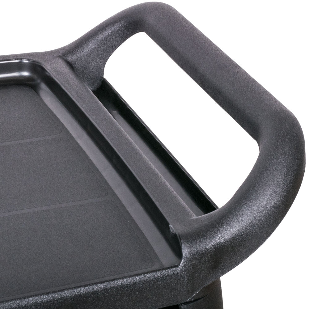CARLISLE Polymer 3 Shelf Utility / Bus Cart  300 lb Capacity  Black CC203603