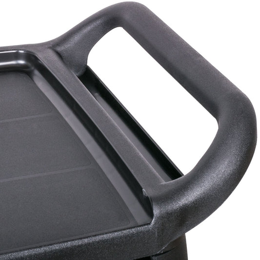 CARLISLE Polymer 3 Shelf Utility / Bus Cart  300 lb Capacity  Black CC203603