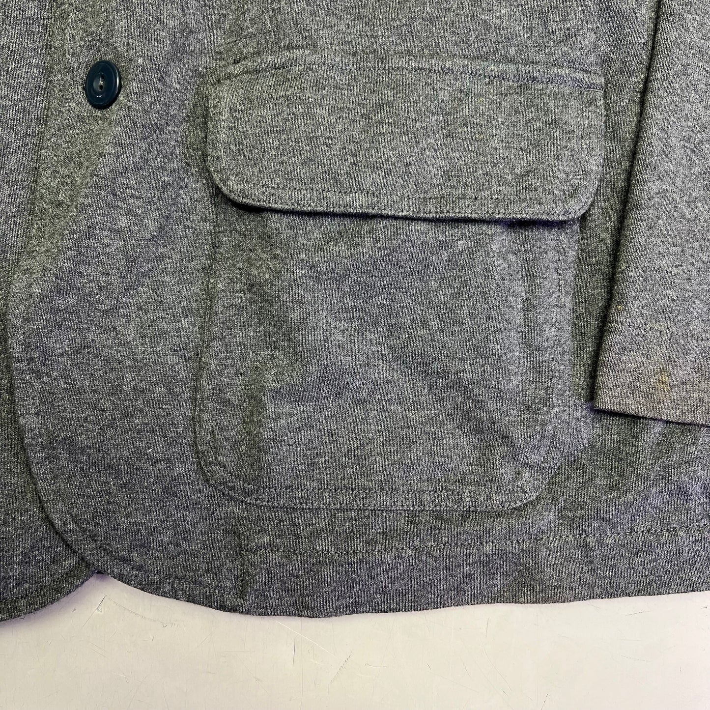 LANDS END CANVAS Jacket 100% Cotton Diamond Stitch Shoulder Men's Sz XL Grey