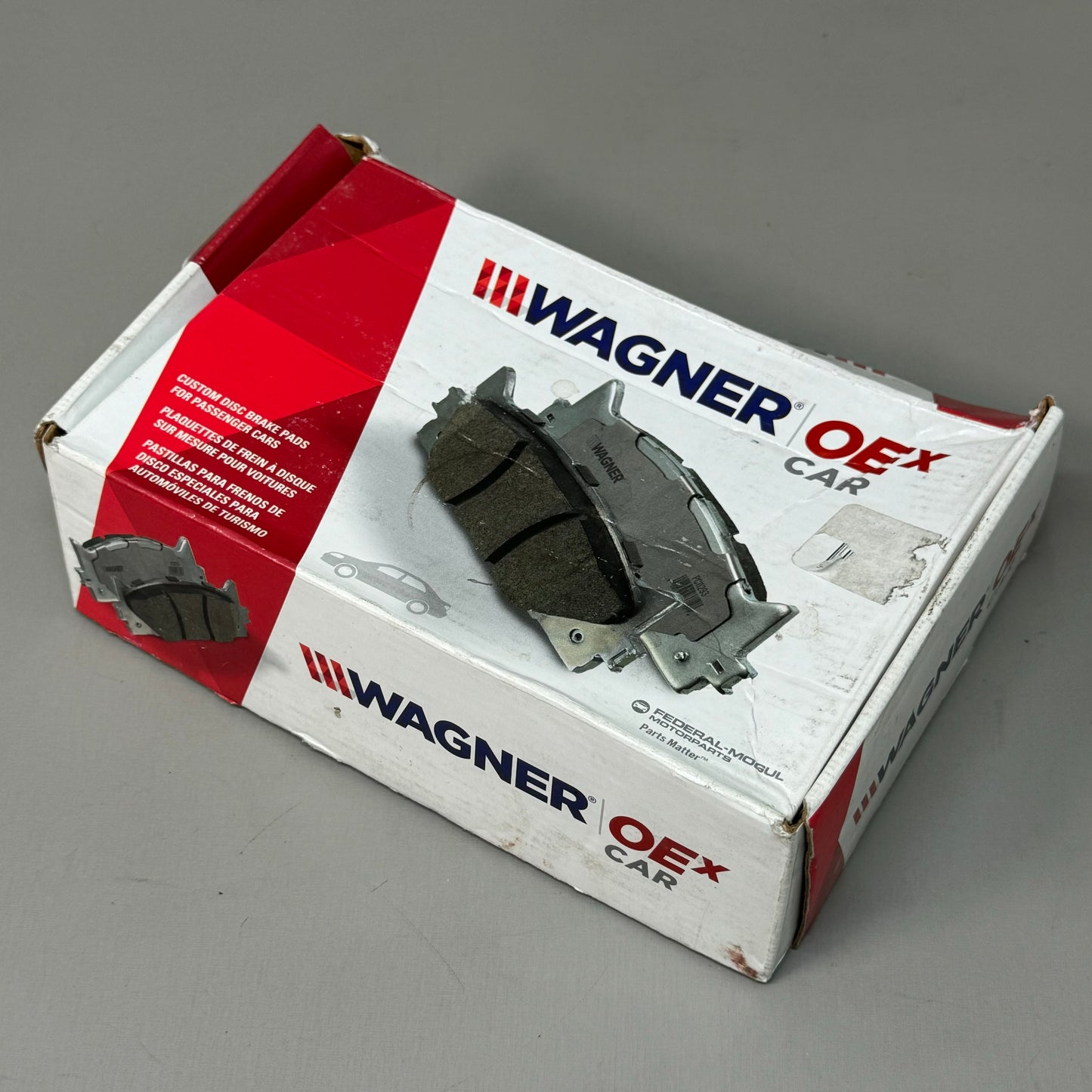 WAGNER OEx Ceramic Disc Brake Pad Set 5" x 2" Grey OEX1184A