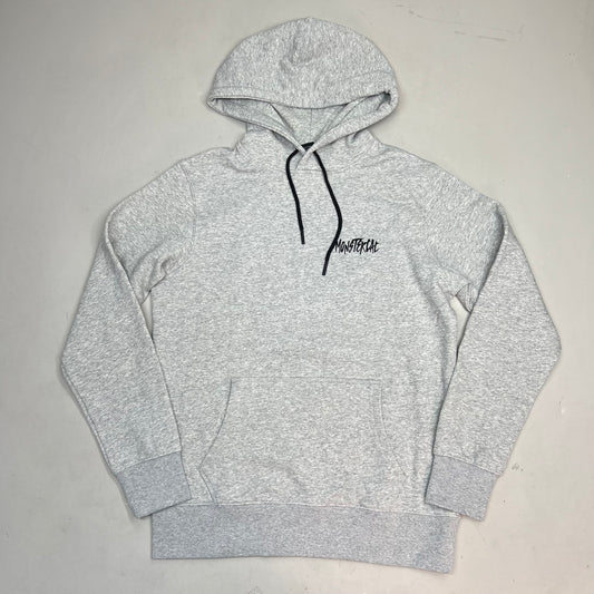 MONSTERCAT Records Hooded Pullover Sweatshirt  Men's Sz XS Heather Grey / Black
